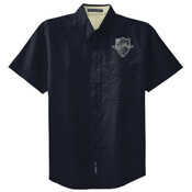FF, ADULT, Sport Shirt, Short Sleeve, Crest/White